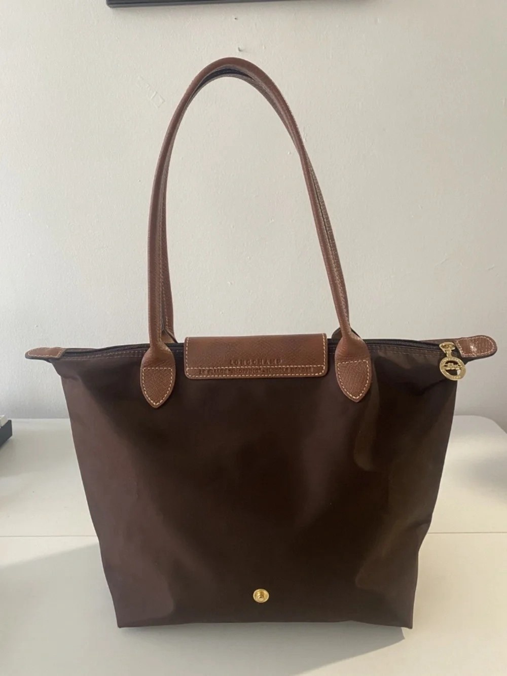 Longchamp Le Pliage Brown Medium Tote Bag - Picture 3 of 5